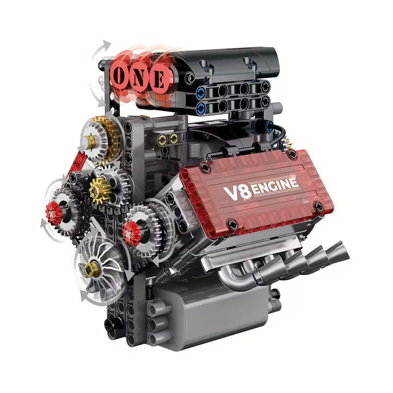 Brick V8 Engine Model Kit – 478 Pieces