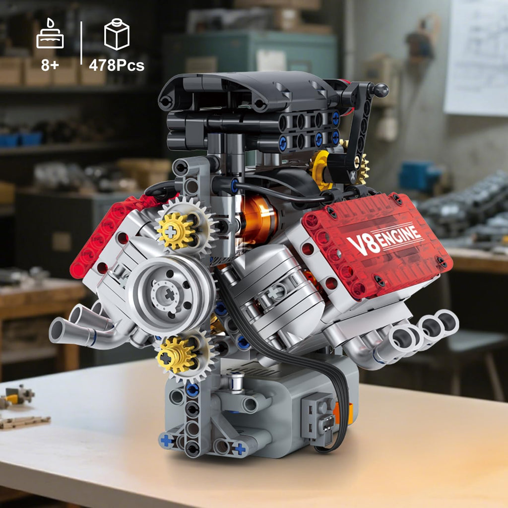 Brick V8 Engine Model Kit – 478 Pieces