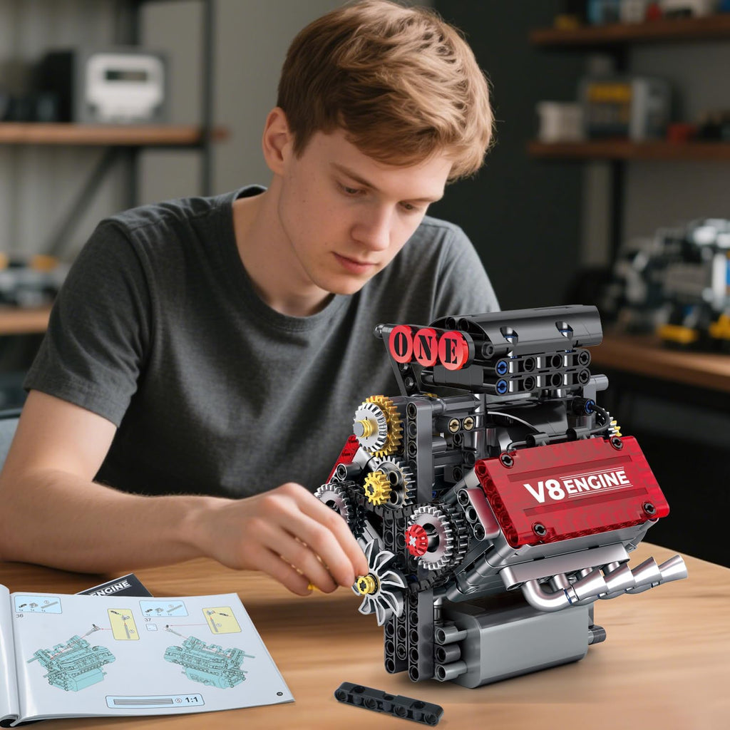 Brick V8 Engine Model Kit – 478 Pieces